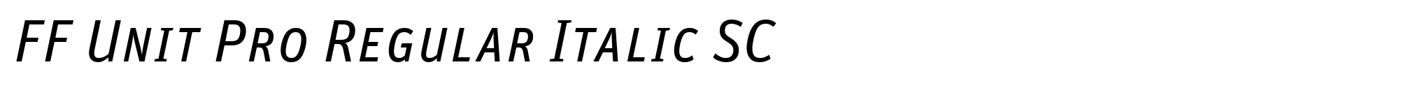 FF Unit Pro Regular Italic SC image
